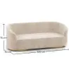 Sofa de 3/4 Plazas - Tapizado en Terciopelo- Herina image 7