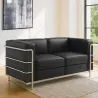 Sofa de 2 Plazas - Tapizado en Cuero Vegano - Lecur image 7