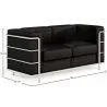 Sofa de 2 Plazas - Tapizado en Cuero Vegano - Lecur image 7