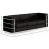 Sofa de 3 Plazas - Tapizado en Cuero Vegano - Lecur image 7