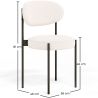 Silla de Comedor - Tapizada en Tela Bouclé - Metal Negro - Margot image 7