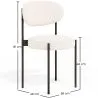 Pack de 4 - Silla de Comedor - Tapizada en Tela Bouclé - Metal Negro - Margot image 7