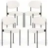 Pack de 4 - Silla de Comedor - Tapizada en Tela Bouclé - Metal Negro - Margot image 7