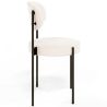 Silla de Comedor - Tapizada en Tela Bouclé - Metal Negro - Margot image 7