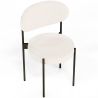 Silla de Comedor - Tapizada en Tela Bouclé - Metal Negro - Margot image 7