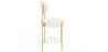 Pack de 4 - Silla de Comedor - Tapizada en Tela Bouclé - Metal Dorado - Margot image 7