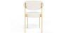 Pack de 4 - Silla de Comedor - Tapizada en Tela Bouclé - Metal Dorado - Margot image 7