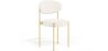Pack de 4 - Silla de Comedor - Tapizada en Tela Bouclé - Metal Dorado - Margot image 7