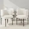 Pack de 4 - Silla de Comedor - Tapizada en Tela Bouclé - Loraine image 7