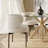 Pack de 4 - Silla de Comedor - Tapizada en Tela Bouclé - Loraine image 7
