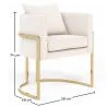 Silla de comedor - Con reposabrazos - Tapizada en Tela Bouclé - Giorgia image 7