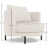 Sillón de Diseño - Tapizado en Tela Bouclé - Maura image 7