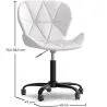 Silla De Oficina Con Ruedas - Silla De Escritorio Giratoria - Tapizada En Polipiel - Wito Estrucura Negra image 7