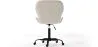 Silla De Oficina Con Ruedas - Silla De Escritorio Giratoria - Tapizada En Tela Bouclé - Wito Estrucura Negra image 7
