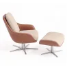 Sillón de Diseño Tapizado Estilo Contemporáneo con Reposapiés - Asher image 7