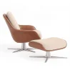 Sillón de Diseño Tapizado Estilo Contemporáneo con Reposapiés - Asher image 7