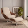 Sillón de Diseño Tapizado Estilo Contemporáneo con Reposapiés - Asher image 7