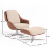 Sillón de Diseño Tapizado Estilo Contemporáneo con Reposapiés - Asher image 7