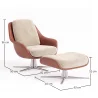 Sillón de Diseño Tapizado Estilo Contemporáneo con Reposapiés - Asher image 7