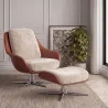 Sillón de Diseño Tapizado Estilo Contemporáneo con Reposapiés - Asher image 7