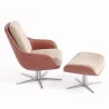 Sillón de Diseño Tapizado Estilo Contemporáneo con Reposapiés - Asher image 7