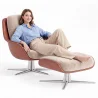 Sillón de Diseño Tapizado Estilo Contemporáneo con Reposapiés - Asher image 7