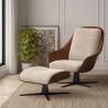 Sillón de Diseño Tapizado Estilo Contemporáneo con Reposapiés - Asher image 7