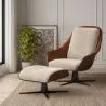 Sillón de Diseño Tapizado Estilo Contemporáneo con Reposapiés - Asher image 7