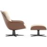Sillón de Diseño Tapizado Estilo Contemporáneo con Reposapiés - Asher image 7
