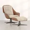 Sillón de Diseño Tapizado Estilo Contemporáneo con Reposapiés - Asher image 7