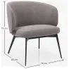 Sillón de Diseño Curvo Tapizado Estilo Contemporáneo - Opreh image 7