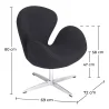 Sillón con reposabrazos - Tapizado en Tela - Svin image 7
