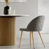 Silla De Comedor - Tapizada En Terciopelo - Respaldo con Patrón - Evelyne image 7