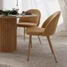 Silla De Comedor - Tapizada En Terciopelo - Respaldo con Patrón - Evelyne image 7