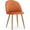 Silla De Comedor - Tapizada En Terciopelo - Respaldo con Patrón - Evelyne image 7