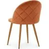 Silla De Comedor - Tapizada En Terciopelo - Respaldo con Patrón - Evelyne image 7