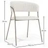 Silla de comedor - Tapizada en Tela Bouclé - Gruna image 7