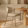 Silla de comedor - Tapizada en Tela Bouclé - Seda image 7