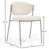 Silla de comedor - Tapizada en Tela Bouclé - Seda image 7
