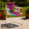 Silla de Exterior con Reposabrazos - Silla de Jardín - Multicolor - Frony image 7