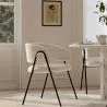 Silla de comedor - Tapizada en Tela Bouclé - Charke image 7