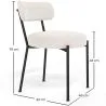 Silla de comedor - Tapizada en Tela Bouclé - Raga image 7