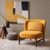 Sillón Tapizado en Terciopelo y Madera -  Brina image 7