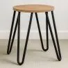 Taburete Hairpin - 42cm - Madera clara y metal image 7