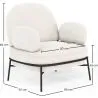 Sillon De Diseño - Tapizado En Tela Bouclé - Alia image 7