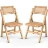 Pack de 2 Sillas de Comedor en Ratán Canage y Madera - Umbra image 7