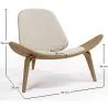 Butaca de diseño - Sillón Escandinavo - Tapizado Boucle - Lucy image 7