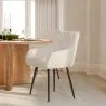 Silla De Comedor con Reposabrazos - Tapizada en Bouclé Premium - Alene image 7