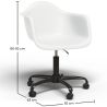 Silla De Oficina Con Reposabrazos - Silla De Escritorio Con Ruedas - Weston Estructura Negra image 7