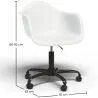 Silla De Oficina Con Reposabrazos - Silla De Escritorio Con Ruedas - Weston Estructura Negra image 7